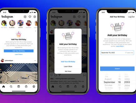 Instagram te pedirá que ingreses tu cumpleaños para verificar tu edad y seguir usando la app durante el 2022